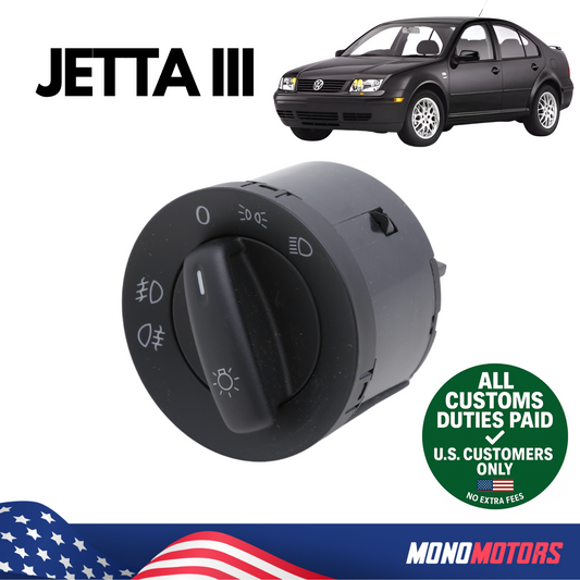 Headlight Switch with Fog Light 10 Pin for VW Jetta III OEM 1K0941431Q