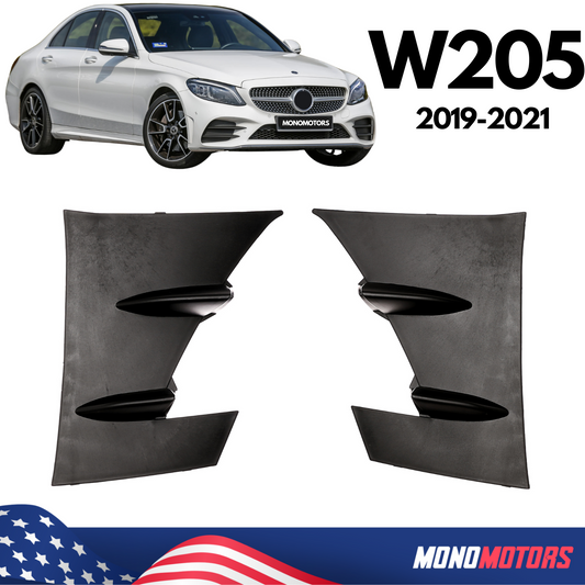 Front Bumper Trim for Mercedes-benz W205 C-CLASS AMG Bumper Lower Fog Grille L+r