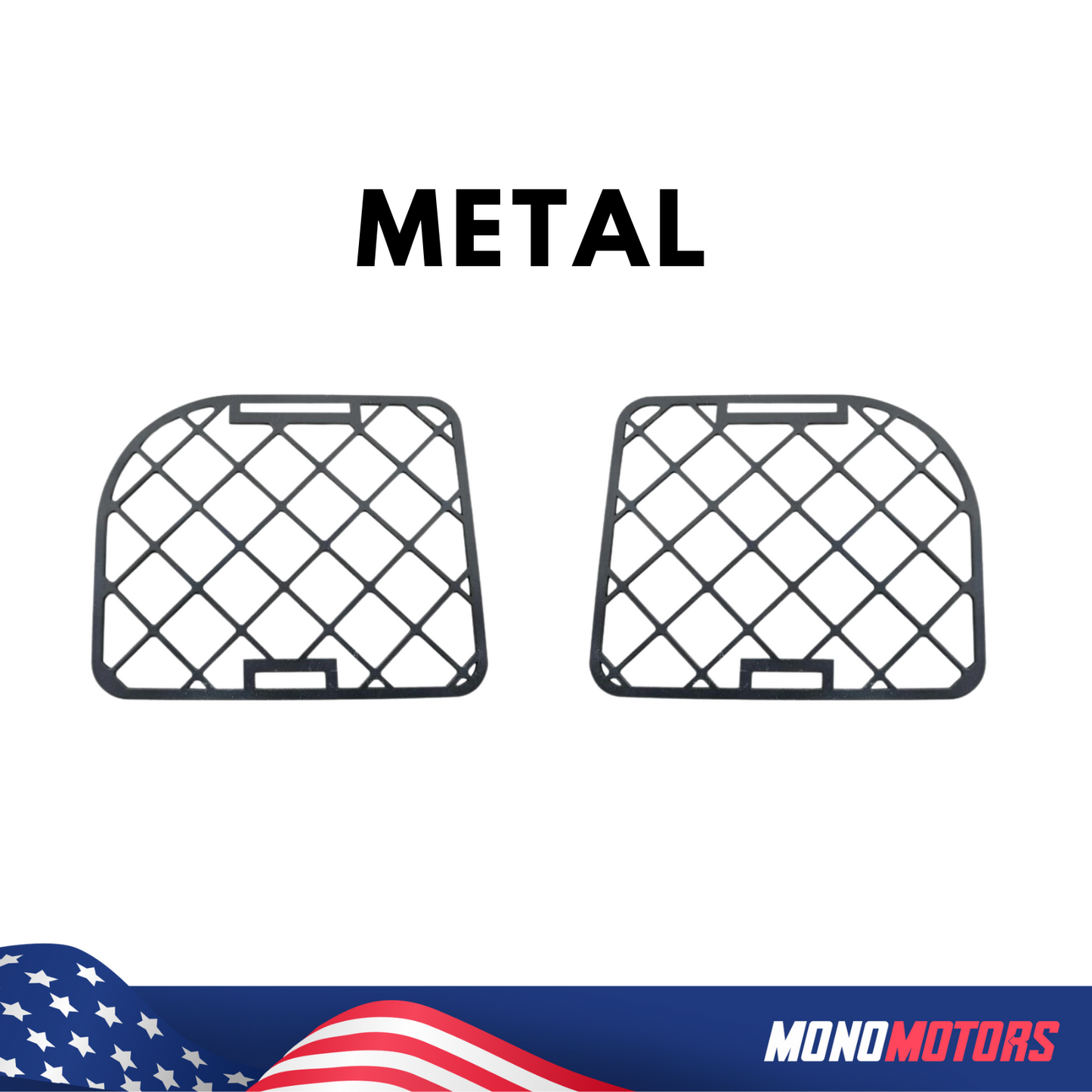 3 Pcs Grille Set for BMW E36 M-tech Bumper Slat Type & Metal