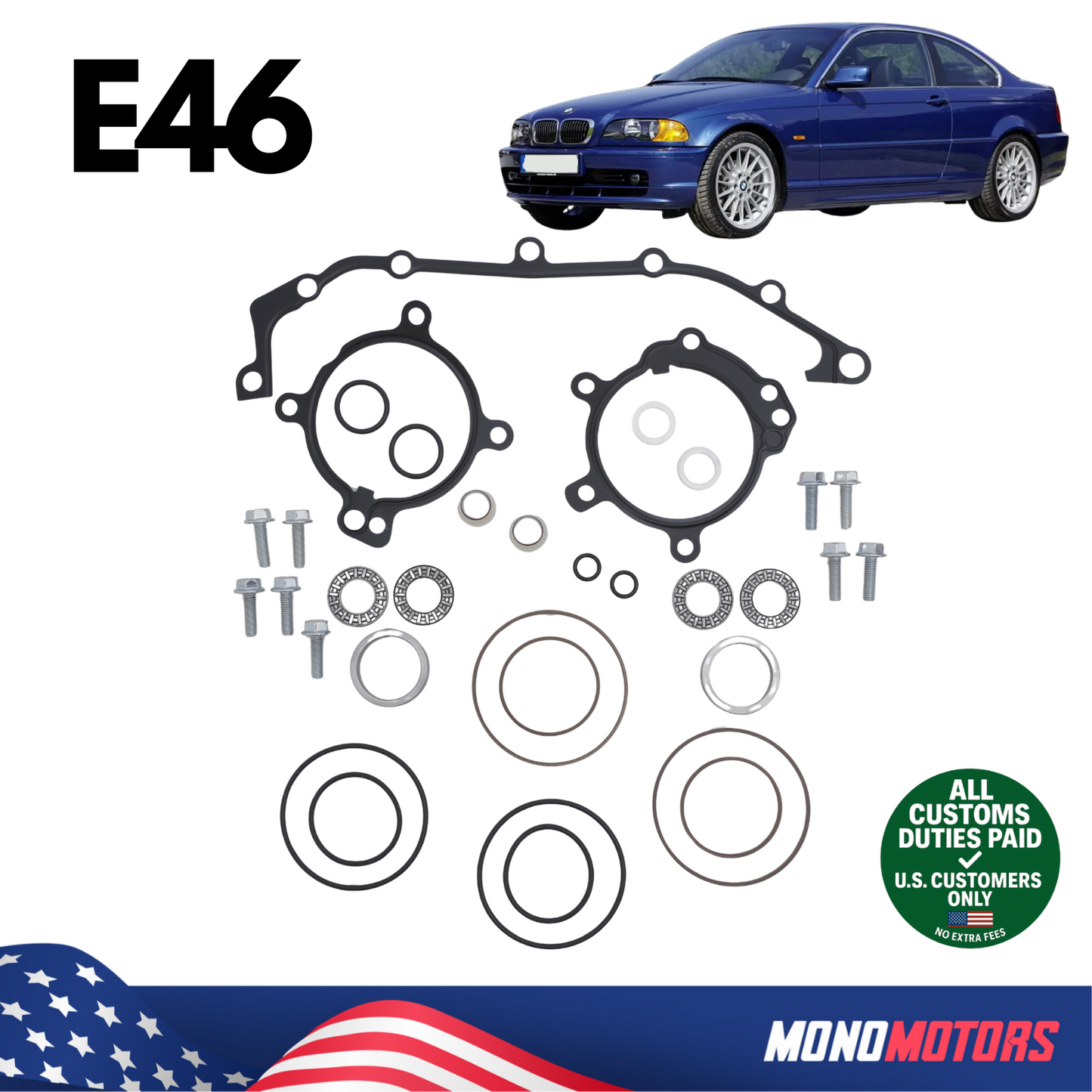 Double Vanos Repair Kit for BMW E46 M52B20TU 25TU/28TU M54B22 M54B25 M54B30