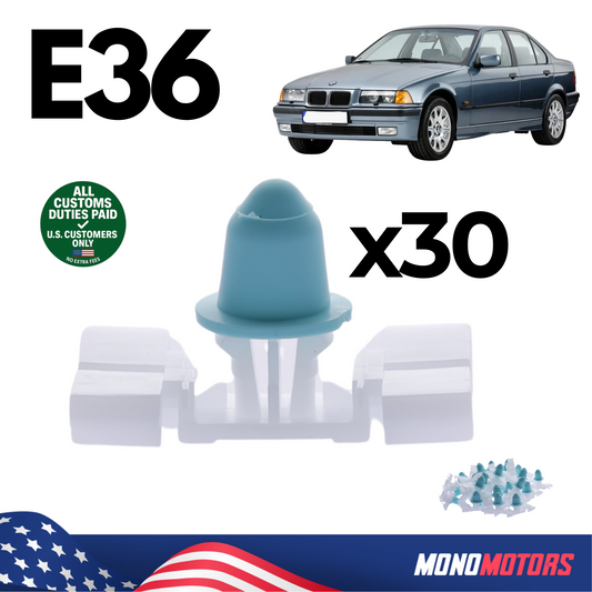 Door Fender Moulding Trim Clips 30pcs for BMW E36 51131960054