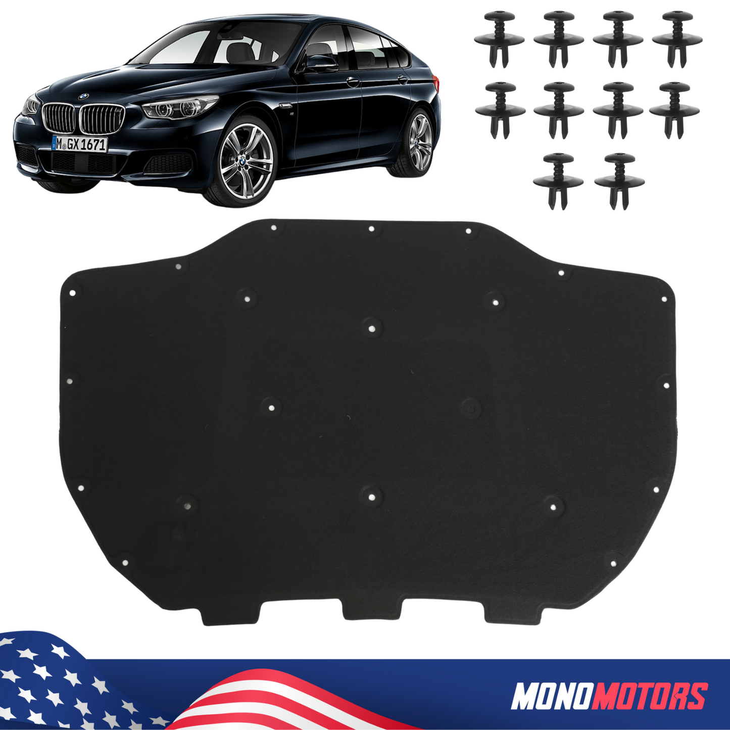 Hood Panel Insulation for BMW 5 Series F07 550i Gt 2011-2017 Part
