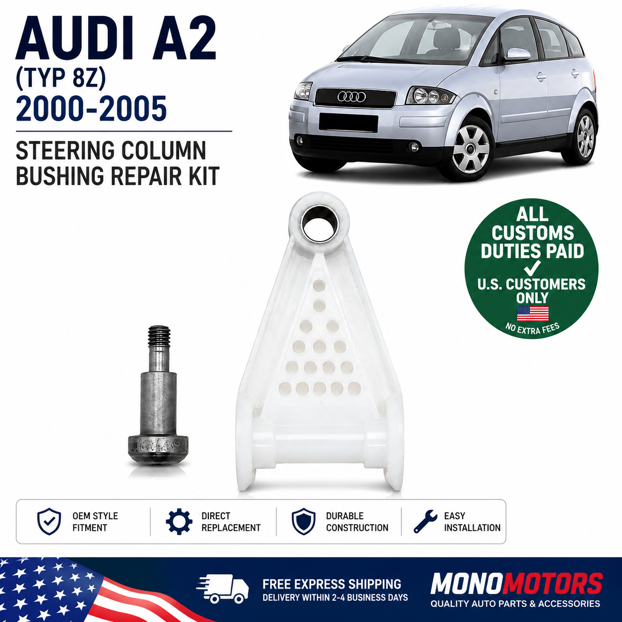 Steering Column Bushing for Audi A2 8z 2000-2005 Repair Kit 1J0419579