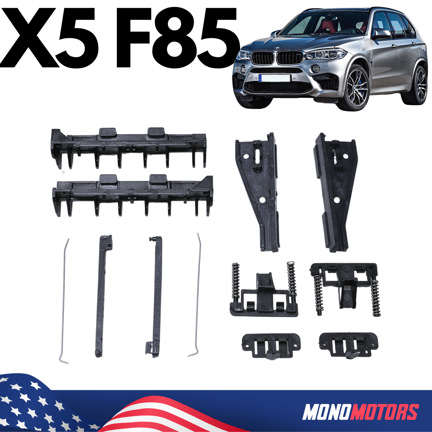 BMW X5 F85 F15 Rear Panoramic Sunroof Repair Kit with Slide Rails