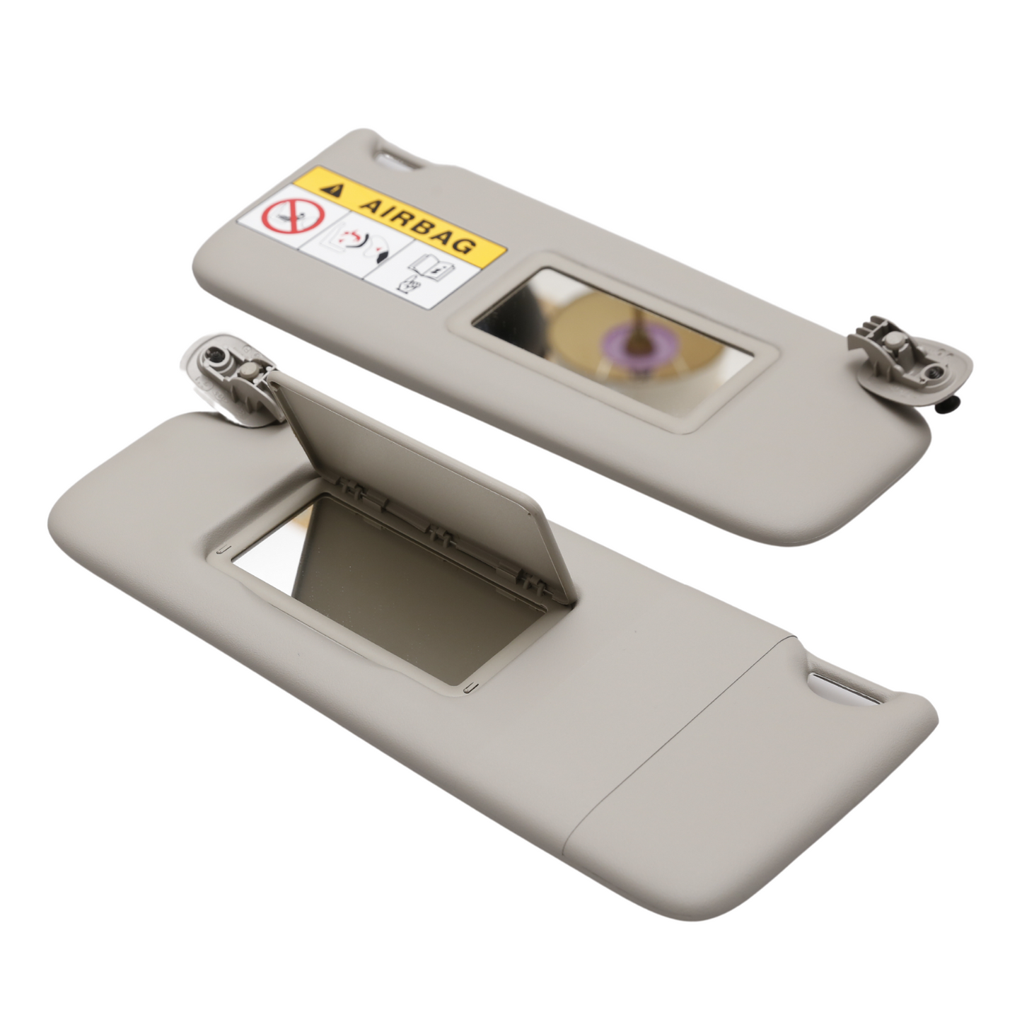 Renault Clio 2 Sun Visors Beige Pair with Mirror 1998-2005