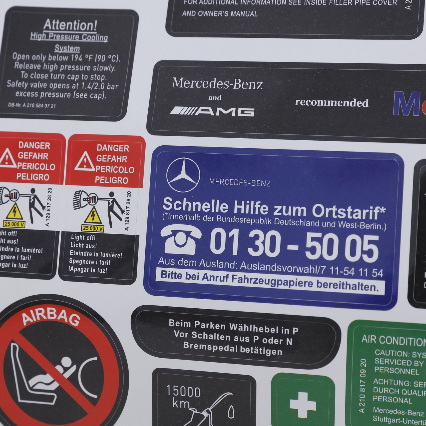 Stickers Decals Set Best Quality for Mercedes W210 E Class All Models