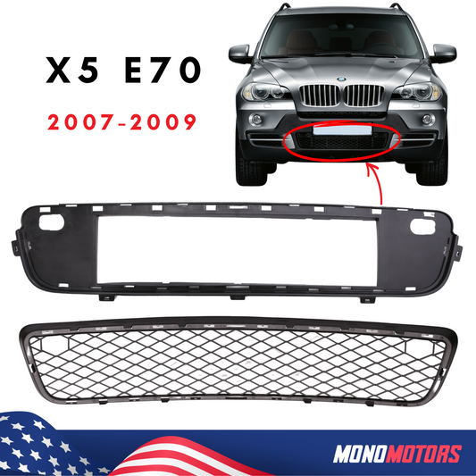 Front Lower Grill for BMW X5 E70 2007 2008 2009 Bumper Mesh Grille and Frame