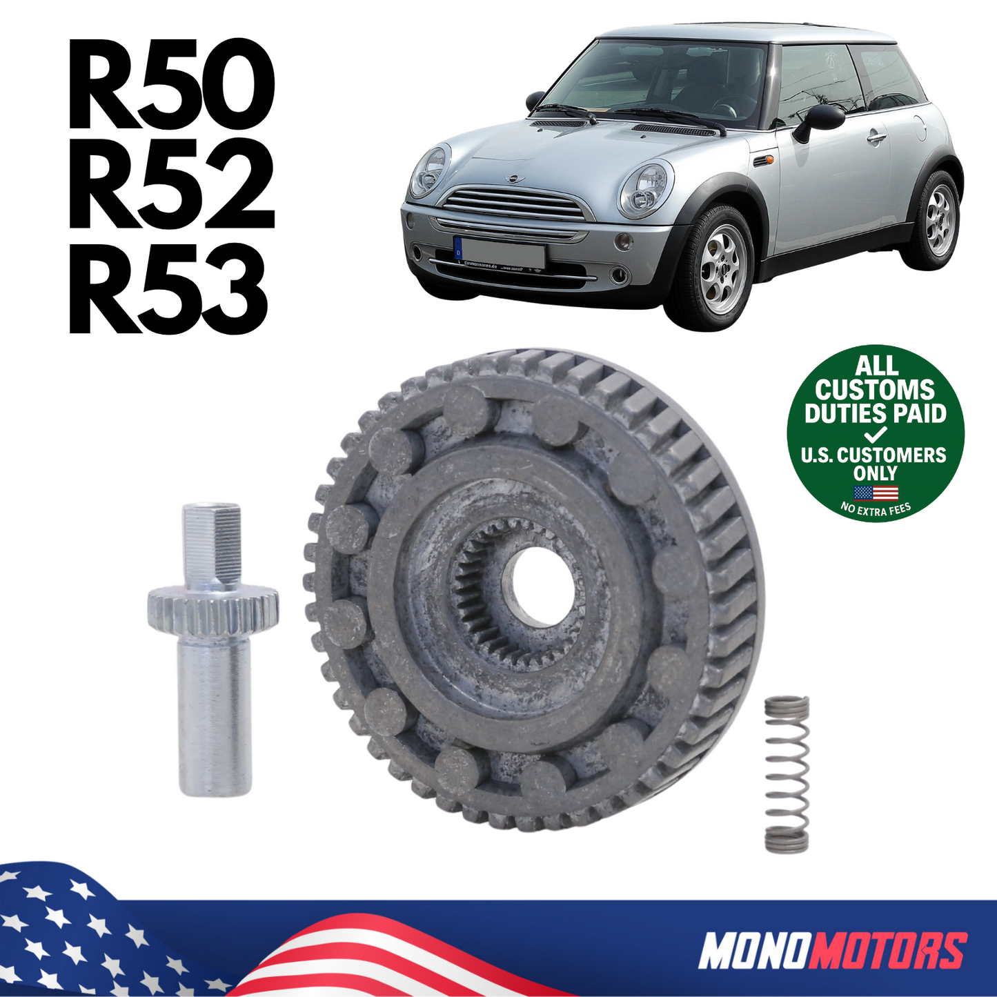 Sunroof Motor Metal Gear Kit for Mini Cooper R50 R52 R53