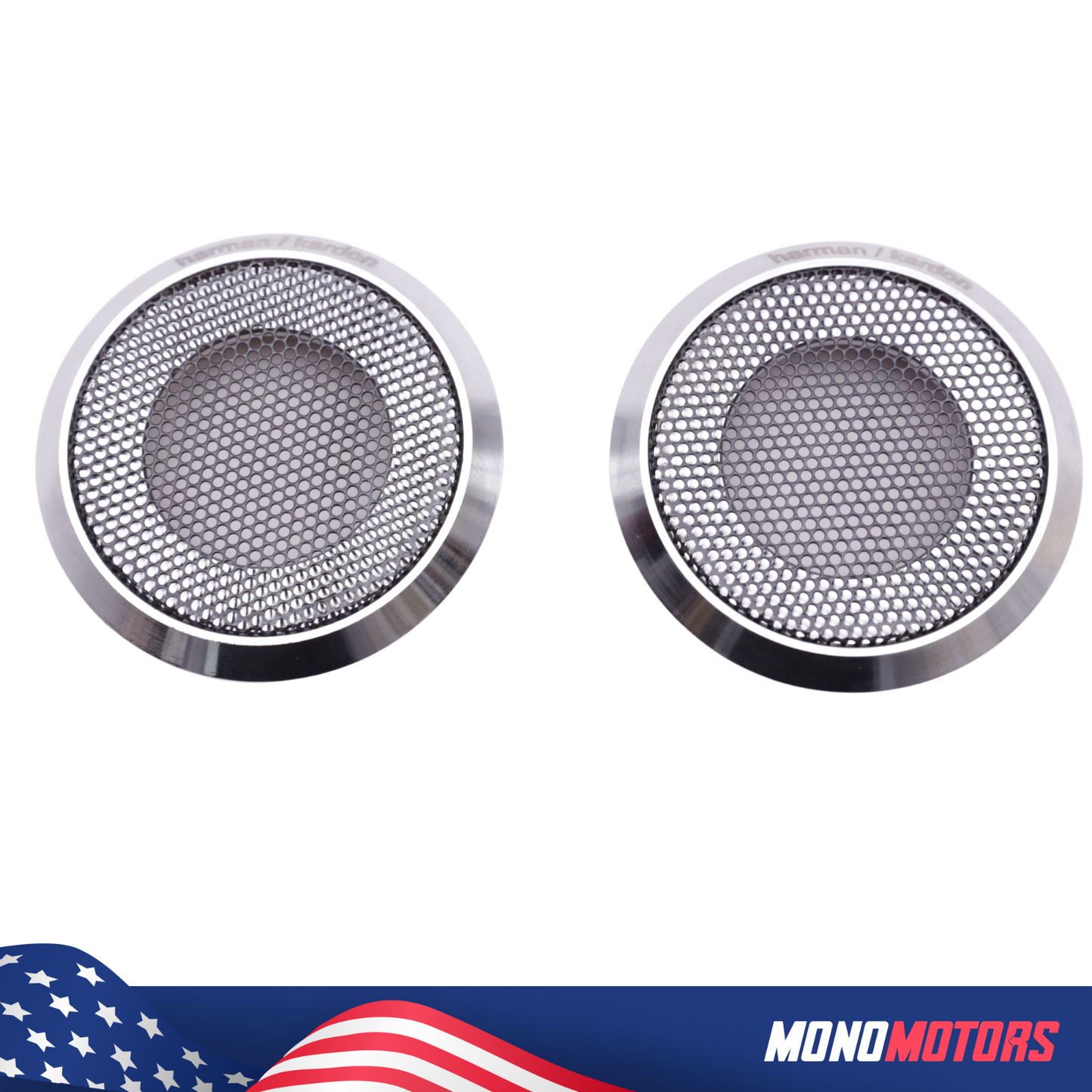 2x for BMW E36 Hk Car Speaker Grille 9cm Metal Cover for Speakers Chrome Coated