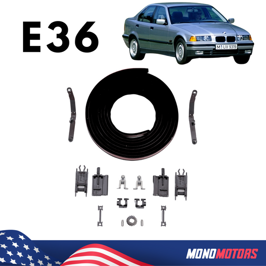 Sunroof Mechanism Parts for BMW 3 Series E36 1990-2002 16 Pcs Sunroof Repair Kit