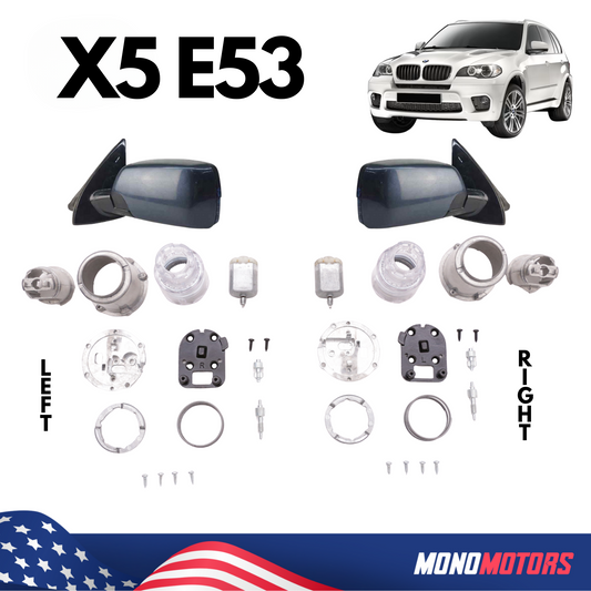 Folding Side Square Mirror Repair Kit with Motor L+r for BMW X5 E53