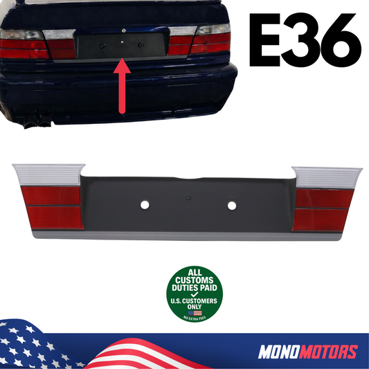 Rear License Plate Holder Frame Red White for BMW E36 1990-2000