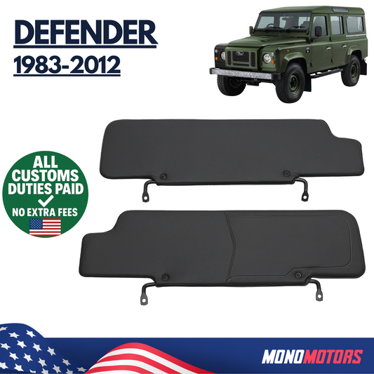 Sun Visor Set Black Left Right for Land Rover Defender 1983-2012