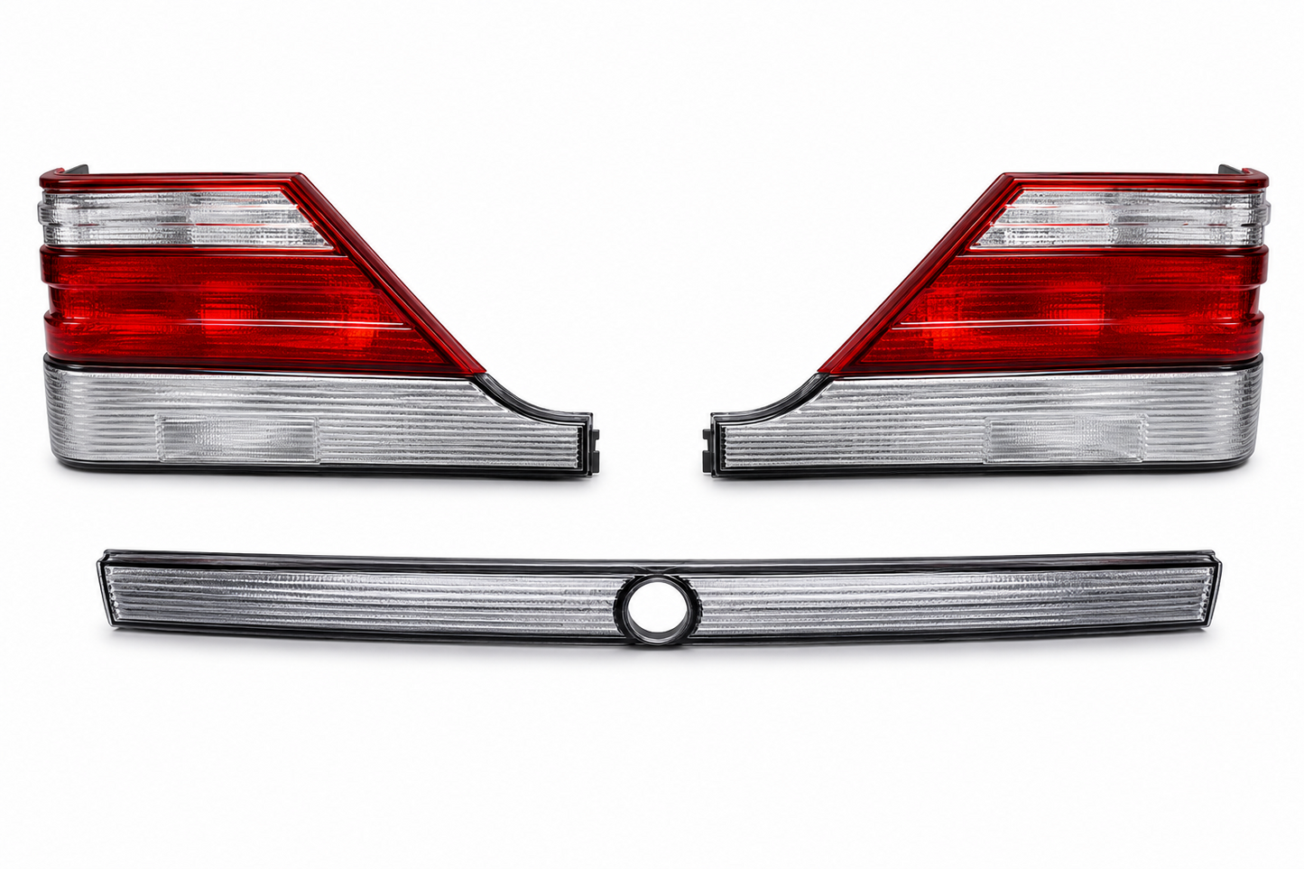 Rear Tail Light Set for Mercedes W140 S Class 1991-1998 with Center Reflector