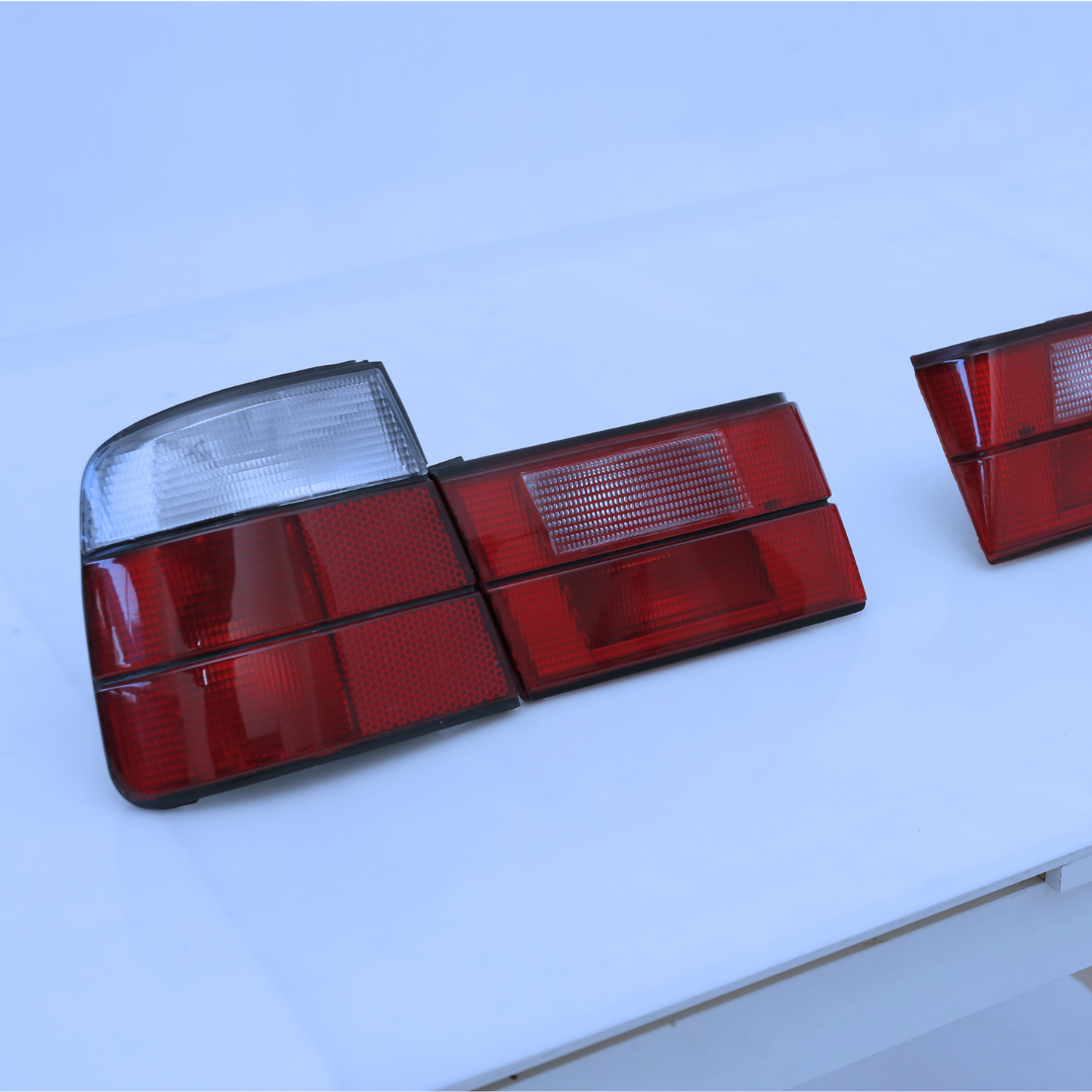 Rear Tail Light Set for BMW E34 1987-1995 White Indicator Clear Style Pair