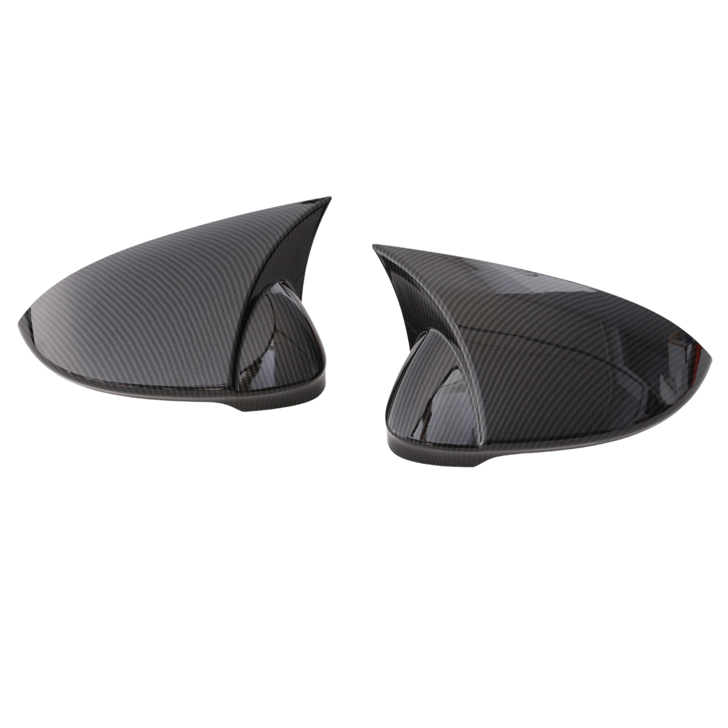 2x Carbon Black Side Mirror Covers Cap for VW Golf 8 Mk8 2020-24 R-line GTI