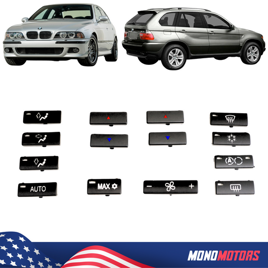 Climate A/c Control Panel Buttons Replacement for BMW E39 E53 525i 530i M5 X5