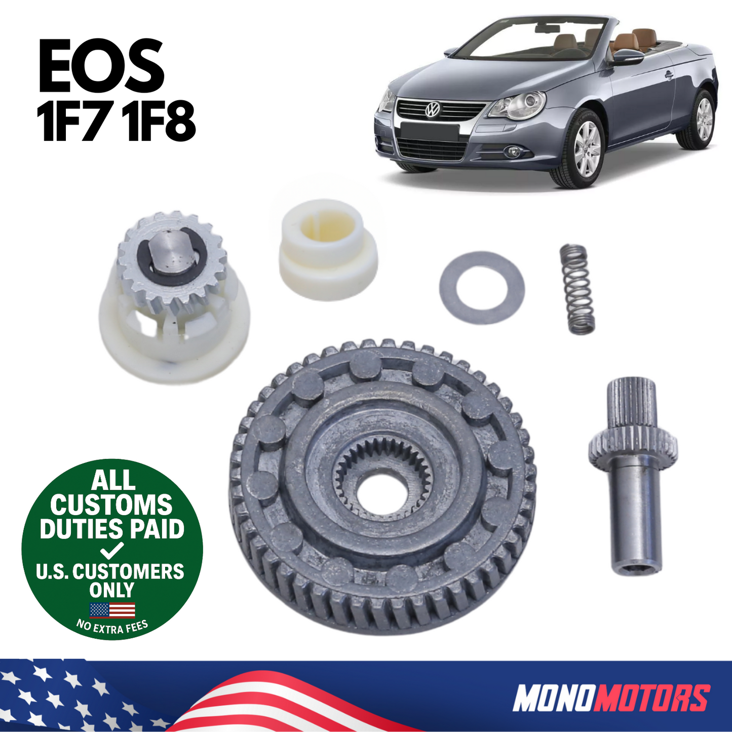 Sunroof Motor Gear Repair Kit for VW Eos 1f7 1f8 92104500 1704133B 1Q0959591C