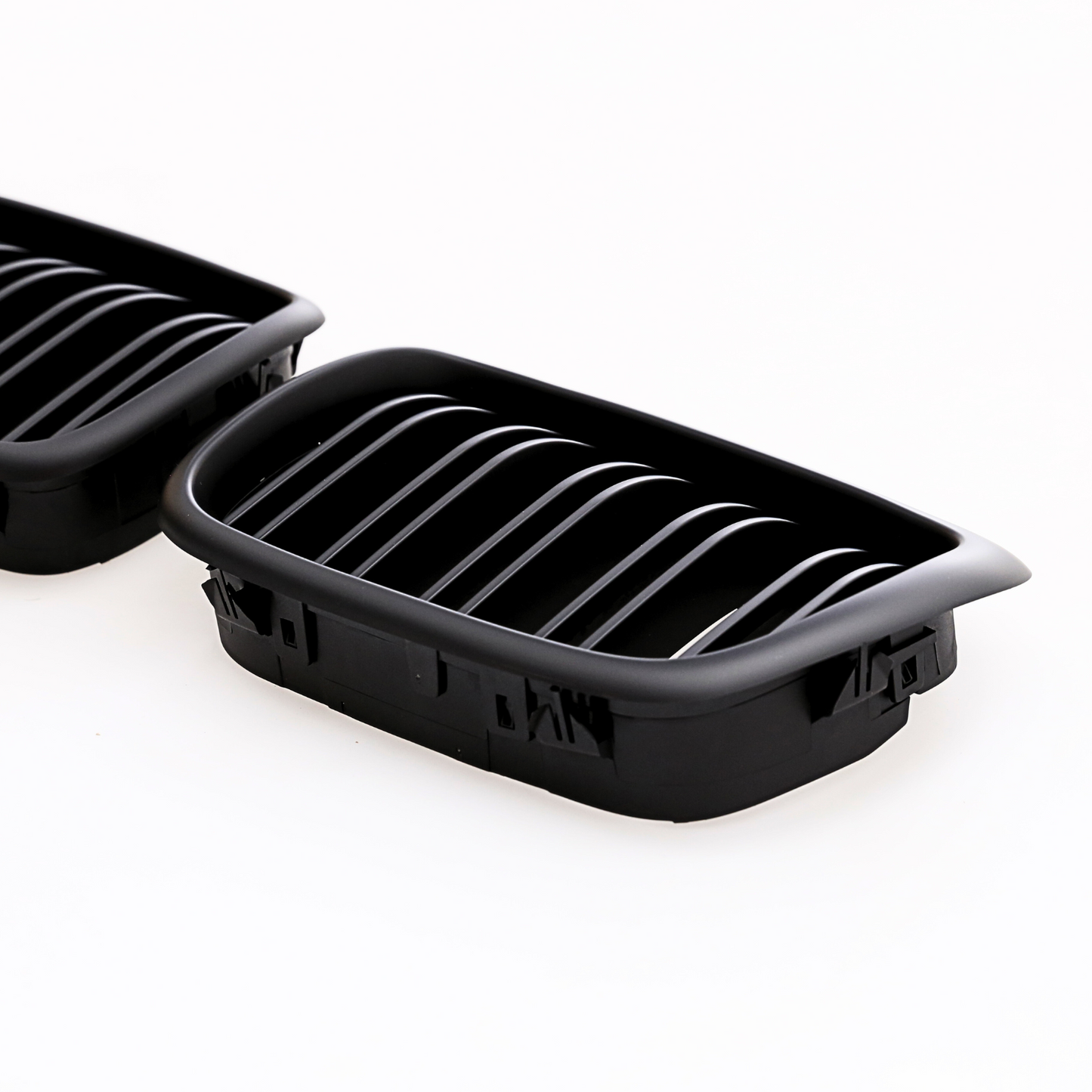 BMW 3 Series E39 Matte Black Double Slat Grille 1996-2003 Kidney Grille Pair