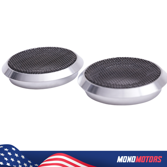 2x for BMW E36 Hk Car Speaker Grille 9cm Metal Cover for Speakers Chrome Coated