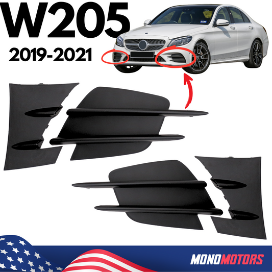 Front Bumper Trim for Mercedes-benz W205 C-CLASS AMG Bumper Lower Fog Grille L+r