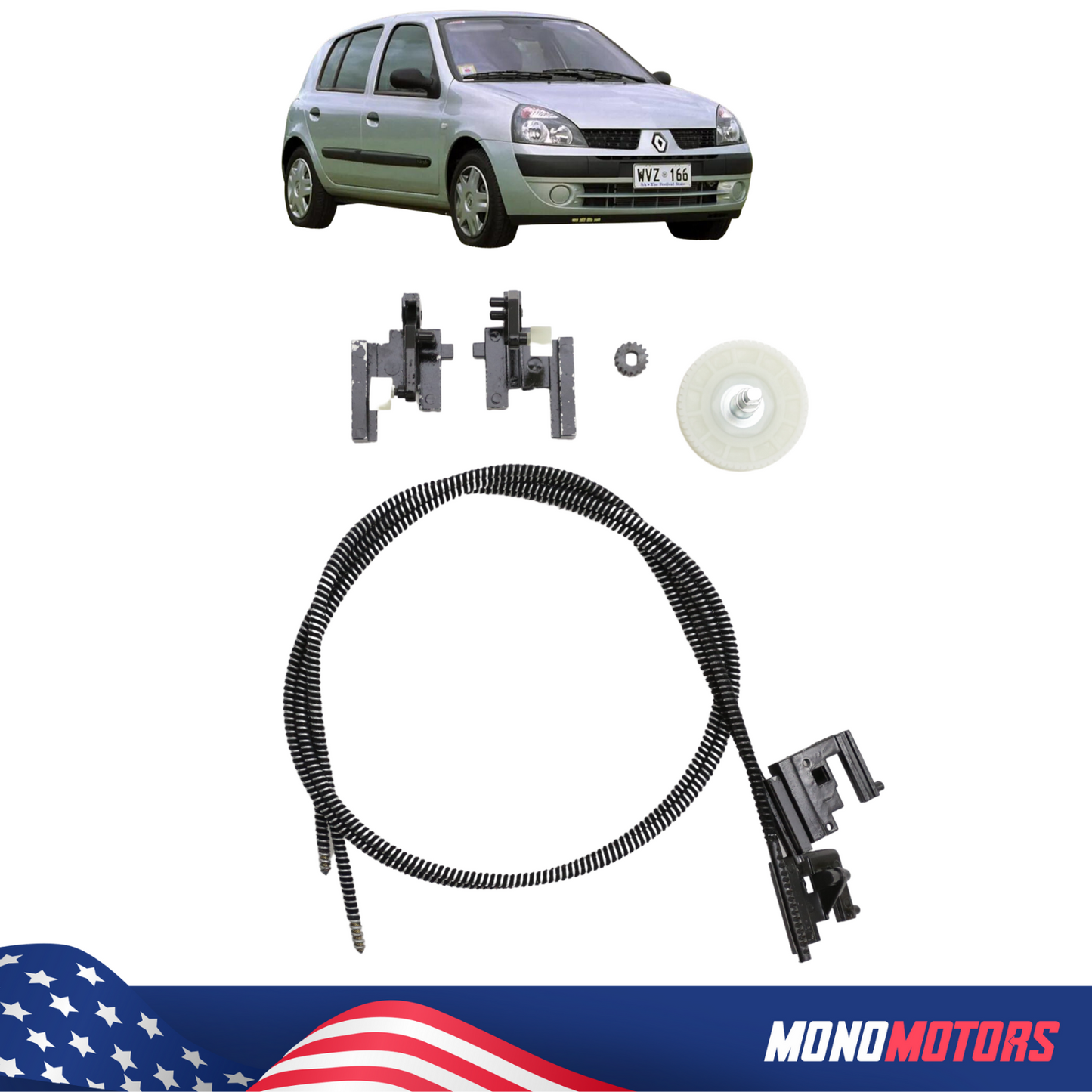 Sunroof Repair Kit for Clio 2 1998-2012 6 Pcs for Renaut Clio II /2 Cable