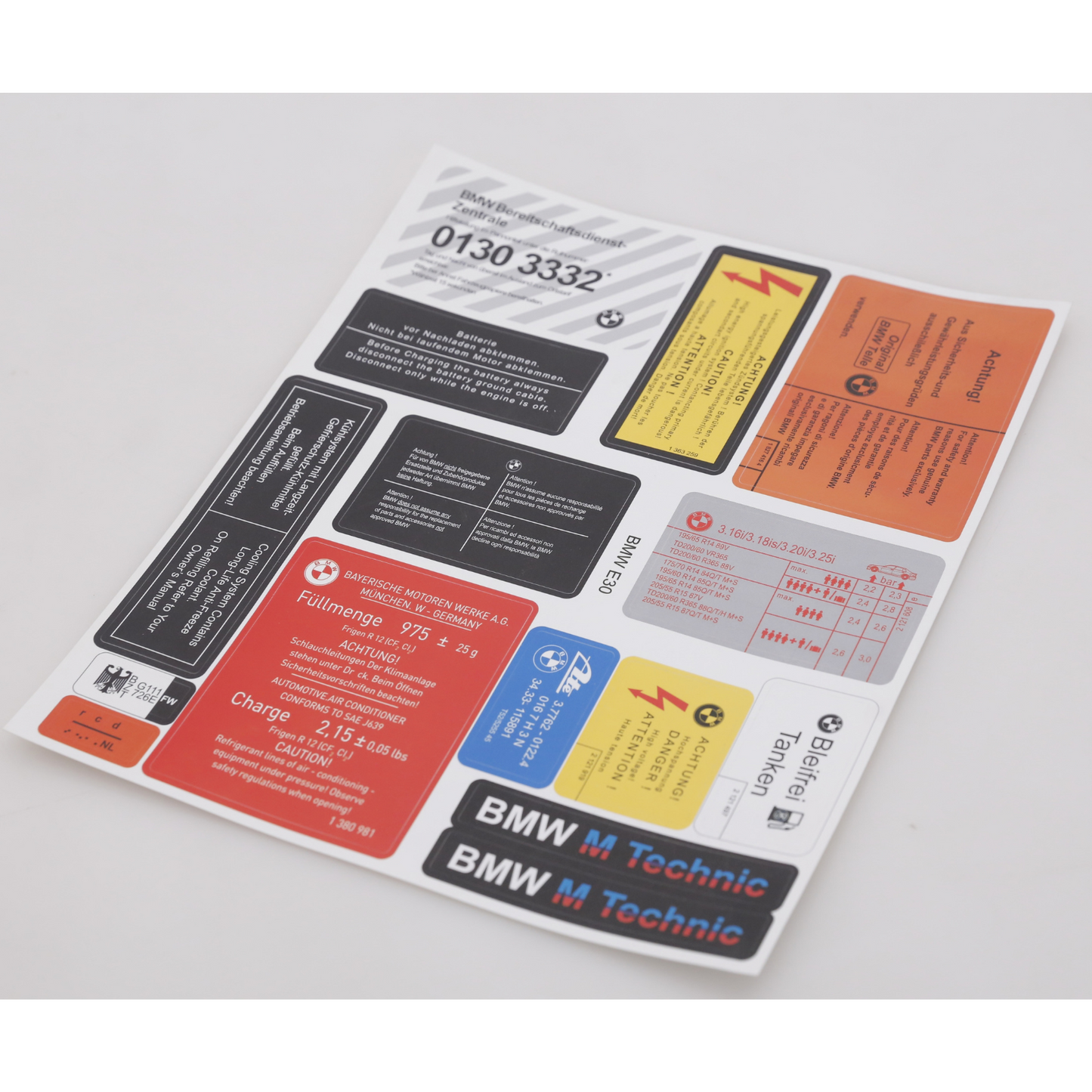 Stickers Decals Set Best Quality for BMW E30