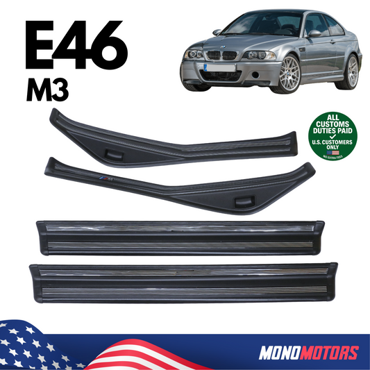 Inner Door Sill Trim Set Left Right for BMW E46 M3 OEM 51477891985