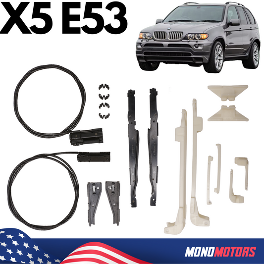 Panoramic Sunroof Kit for BMW X5 E53 Repair Kit with Cable 18 Pcs
