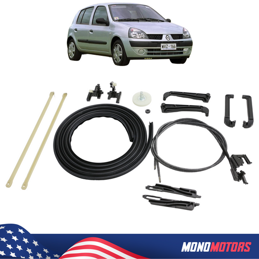 Sunroof Repair Kit for Clio 2 1998-2012 Full Kit 15 Pcs for Renaut Clio II /Seal