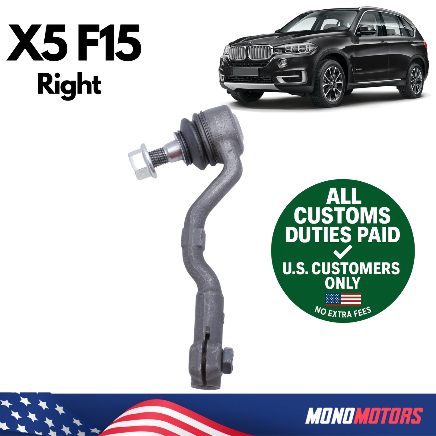 Right Tie Rod End for BMW X5 F15 2013-2018 OEM 32106858738