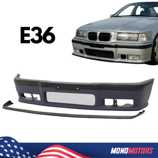 Front Bumper Kit M3 Style for BMW E36 Grill Lip Trim Strips Conversion Set