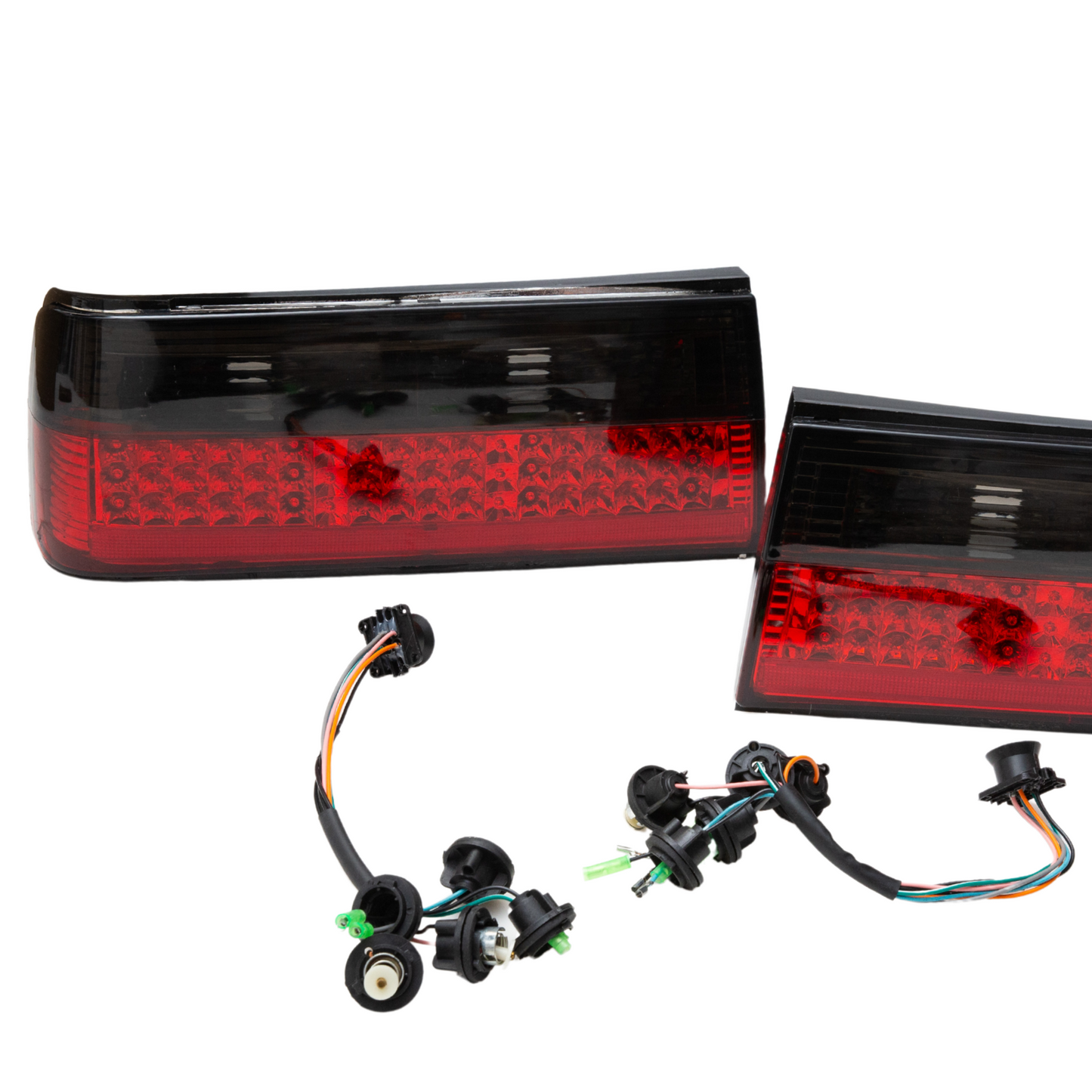 BMW E30 Smoked Tail Lights Early MHW Style Rear Lamps 1988–1991 Pair Set