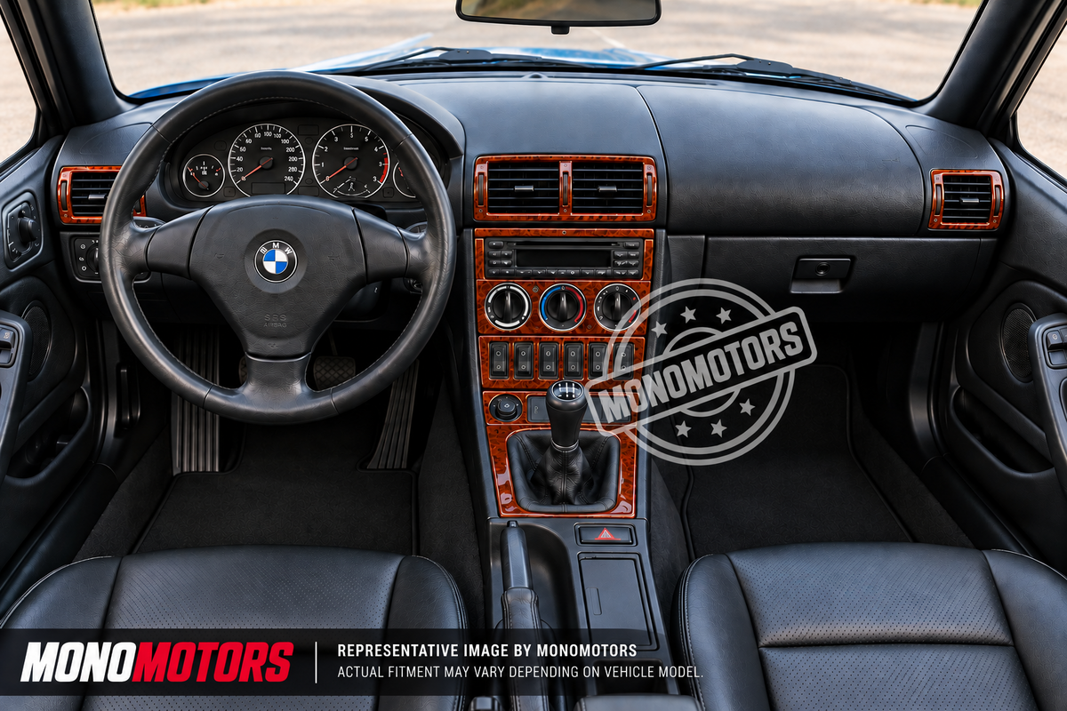Interior Dash Trim Kit for BMW Z3 1999-2005 Mahogany Wood Look 21 Pcs