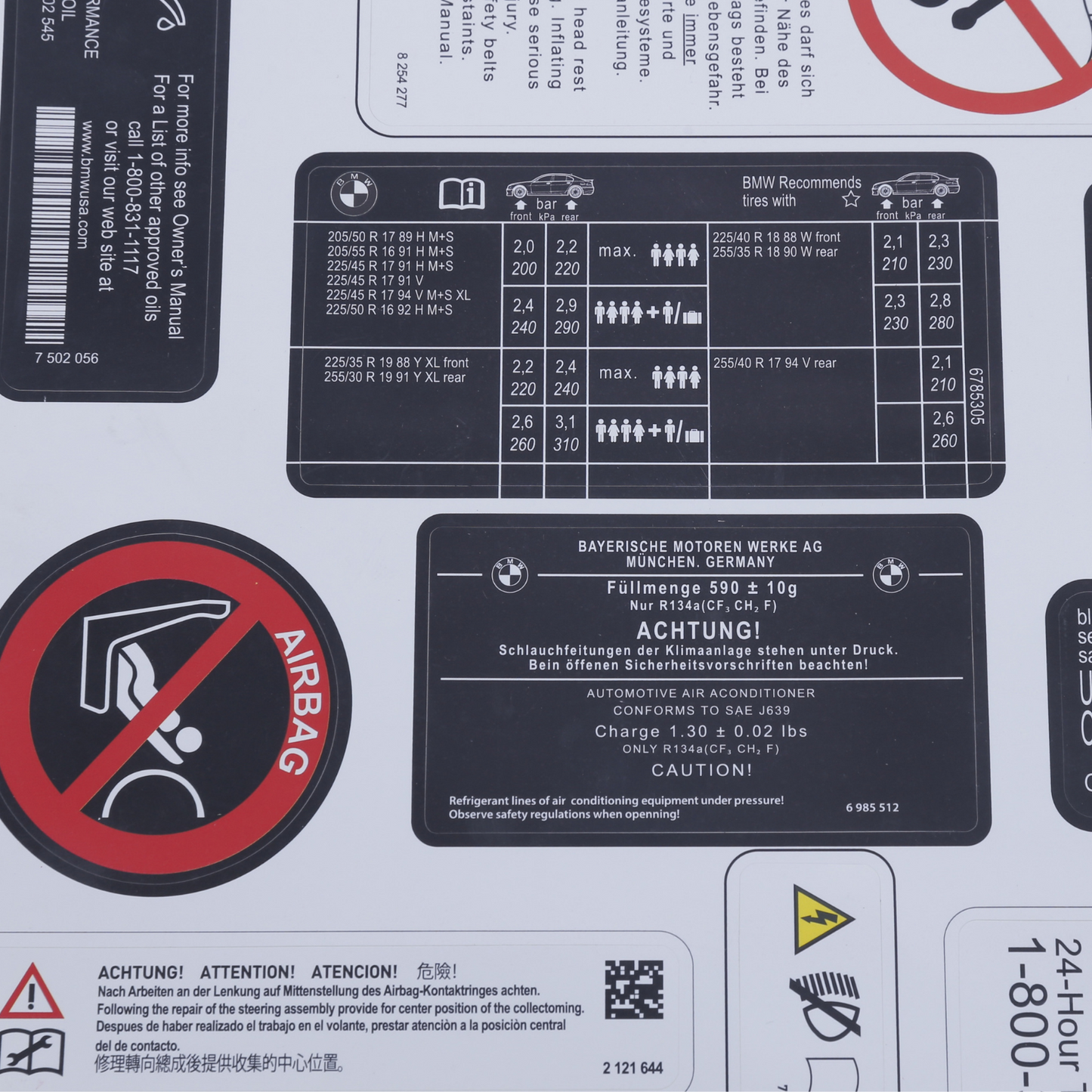 Stickers Decals Set Best Quality for BMW 3 Series E90 E91 E92 E93