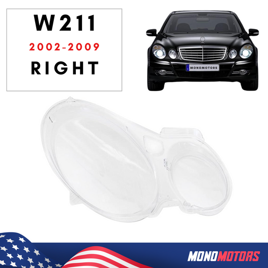 Right Headlight Lens for Mercedes-benz E Class W211 S211 2002-2009