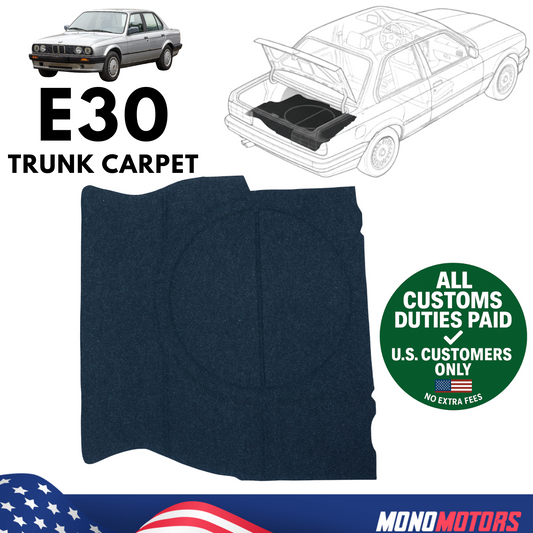 Trunk Floor Carpet Mat for BMW E30 3 Series Boot Liner Cover Fit