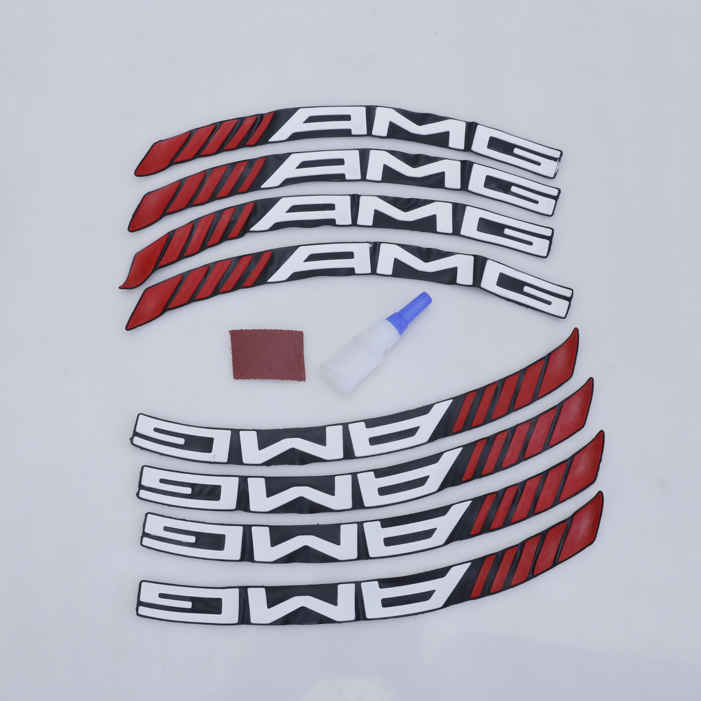 AMG Tire Letter Stickers for Mercedes Benz 3d Raised Rubber Decals 4pcs