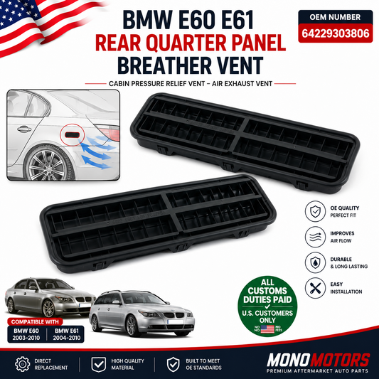 Rear Quarter Panel Breather Vent for BMW E60 E61 Air Exhaust OEM 64229303806