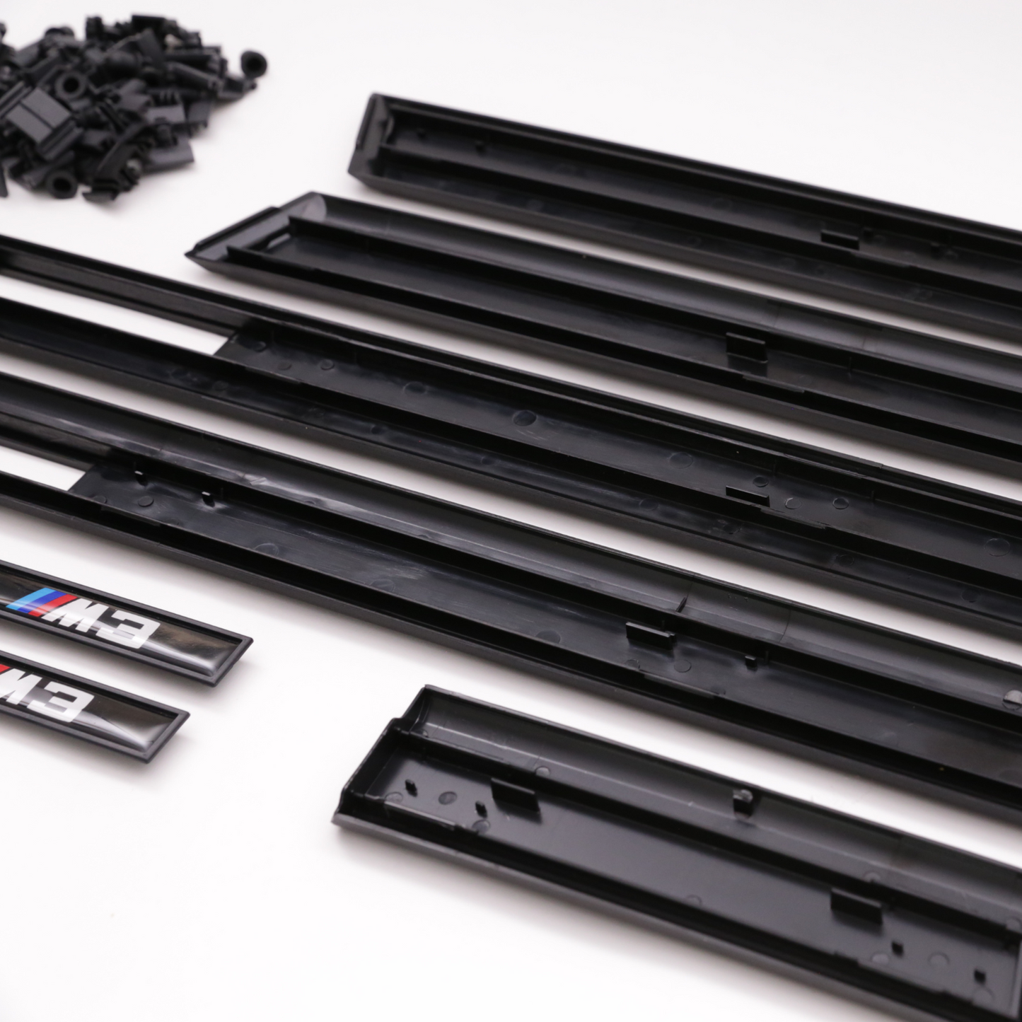 Body Side Moulding Trims for BMW E36 Touring 1995-1999 M Style Set 6pcs Clips