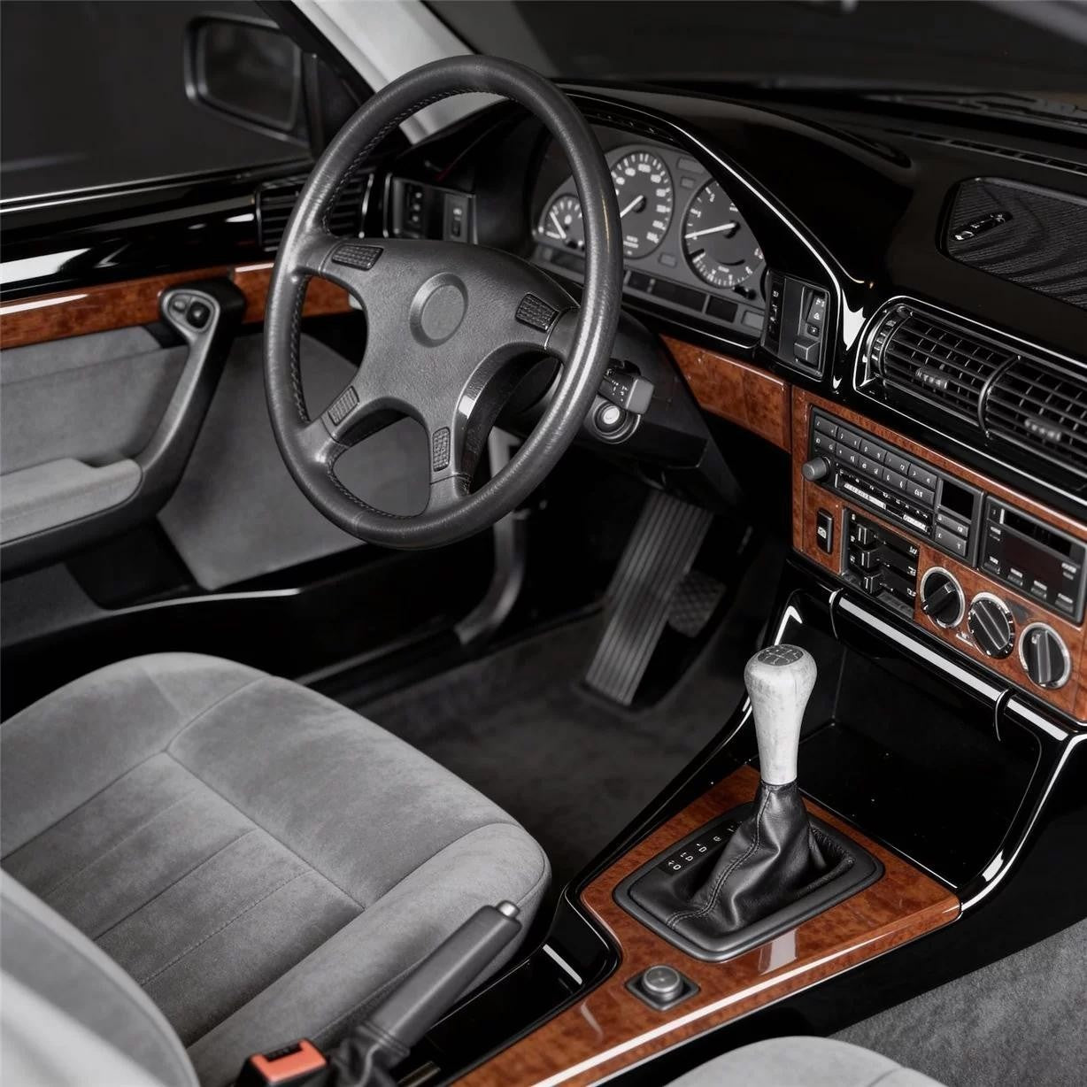 Wood Look Dash Trim Kit for BMW 5 Series E34 Walnut Self Adhesive 88-95