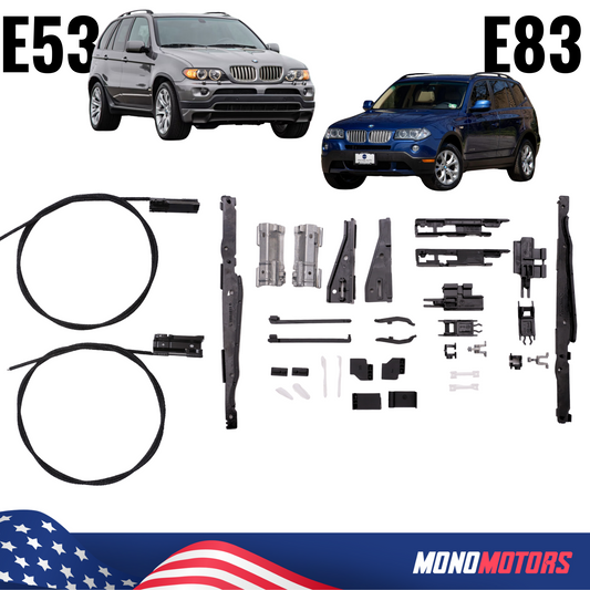 Sunroof Repair Kit for BMW X5 BMW X3 E53 E 83 E70 Panoramic Sunroof Shade Cables