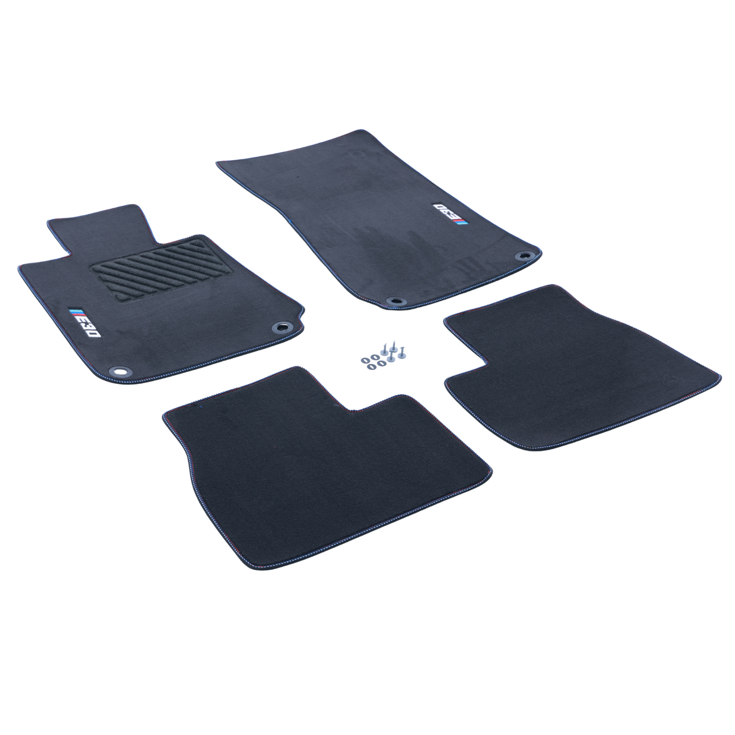 Carpet Floor Mats Set for BMW E30 Sedan 1982-1994 4pcs Black Floor Liner
