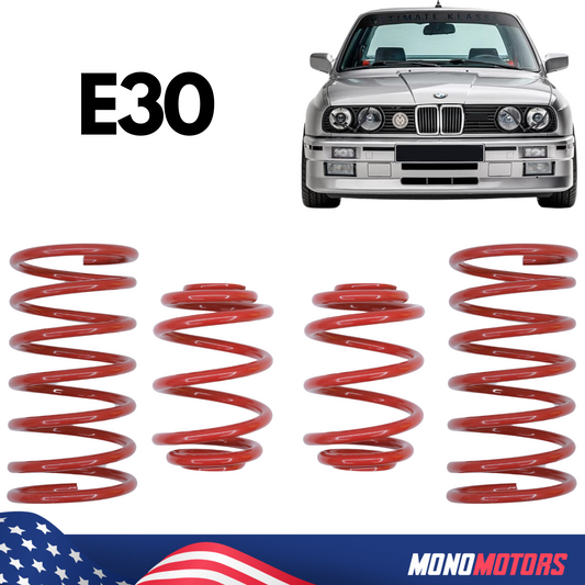 Coil Spring Set Sport Lowering Red for BMW E30 1983–1991 Suspension Upgrade