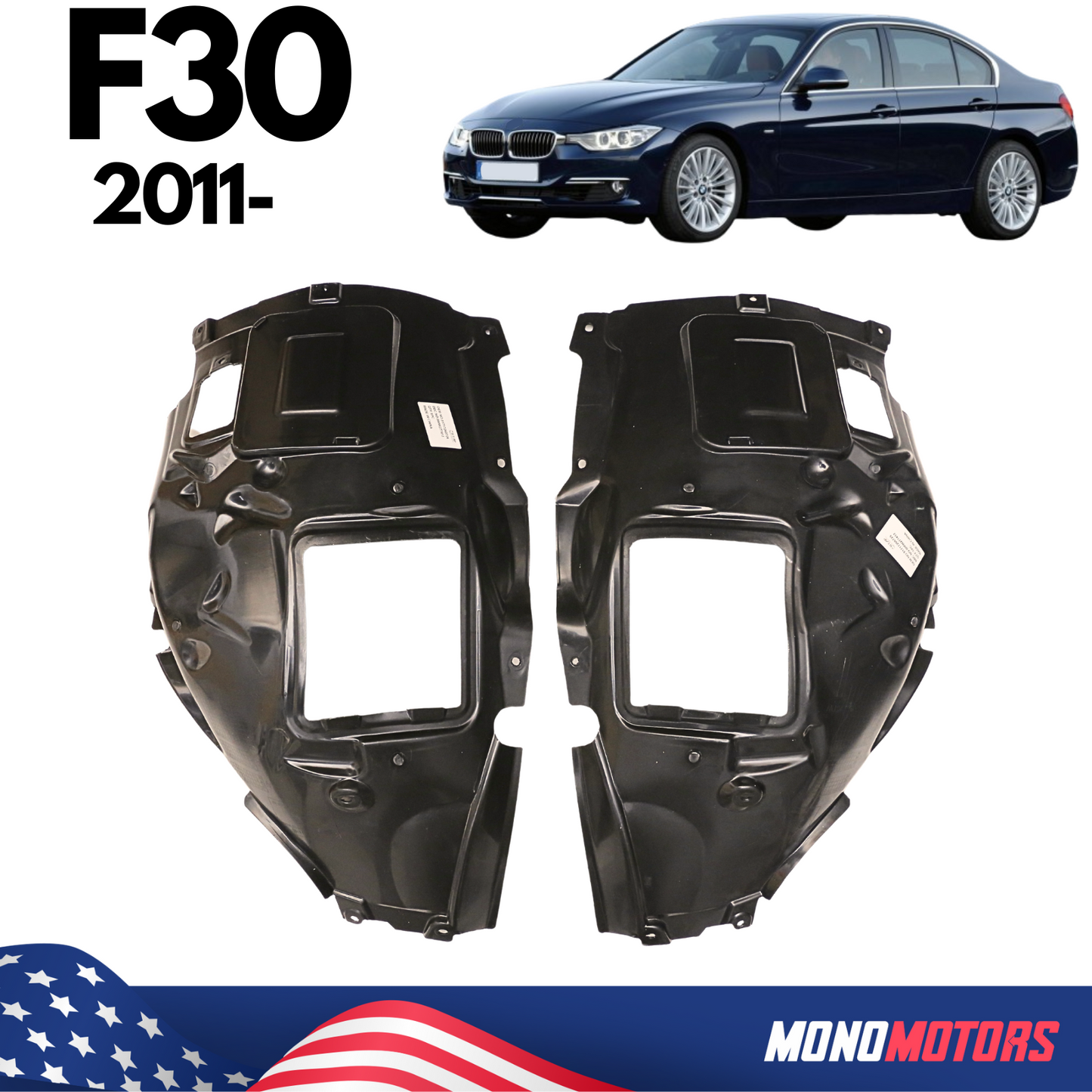 Fender Liner for BMW 328i 2012-2016 OEM 51717260725 51717260726