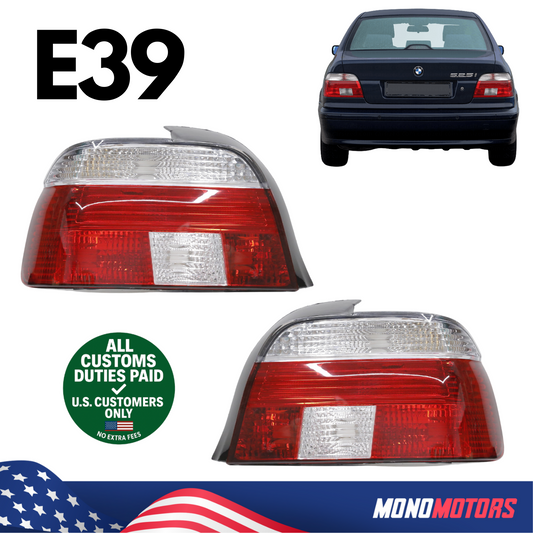 Rear Tail Lights White LED Left Right Set for BMW E39 1996-1999 63216902527