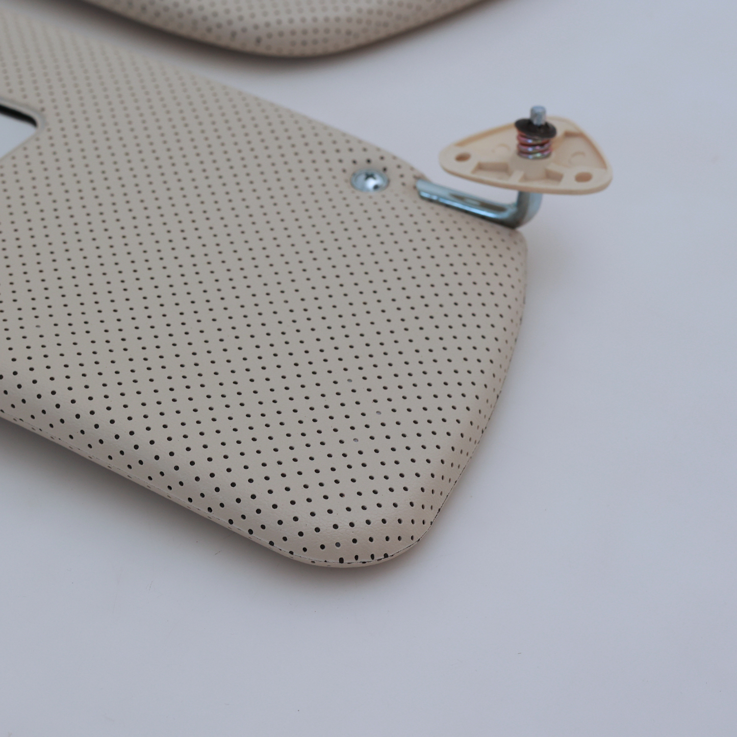 Sun Visor Set for Mercedes W115 Beige Perforated with Vanity Mirror_pair