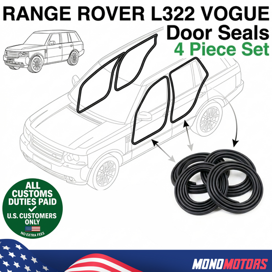 Velvet Door Seal Set for Range Rover L322 2002-2012 Front Rear 4pcs