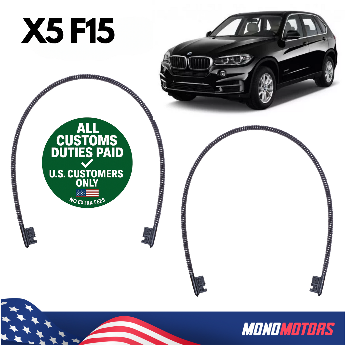 Rear Sunroof Sunshade Cable Repair Kit for BMW X5 F15 2013–2018 54103454098
