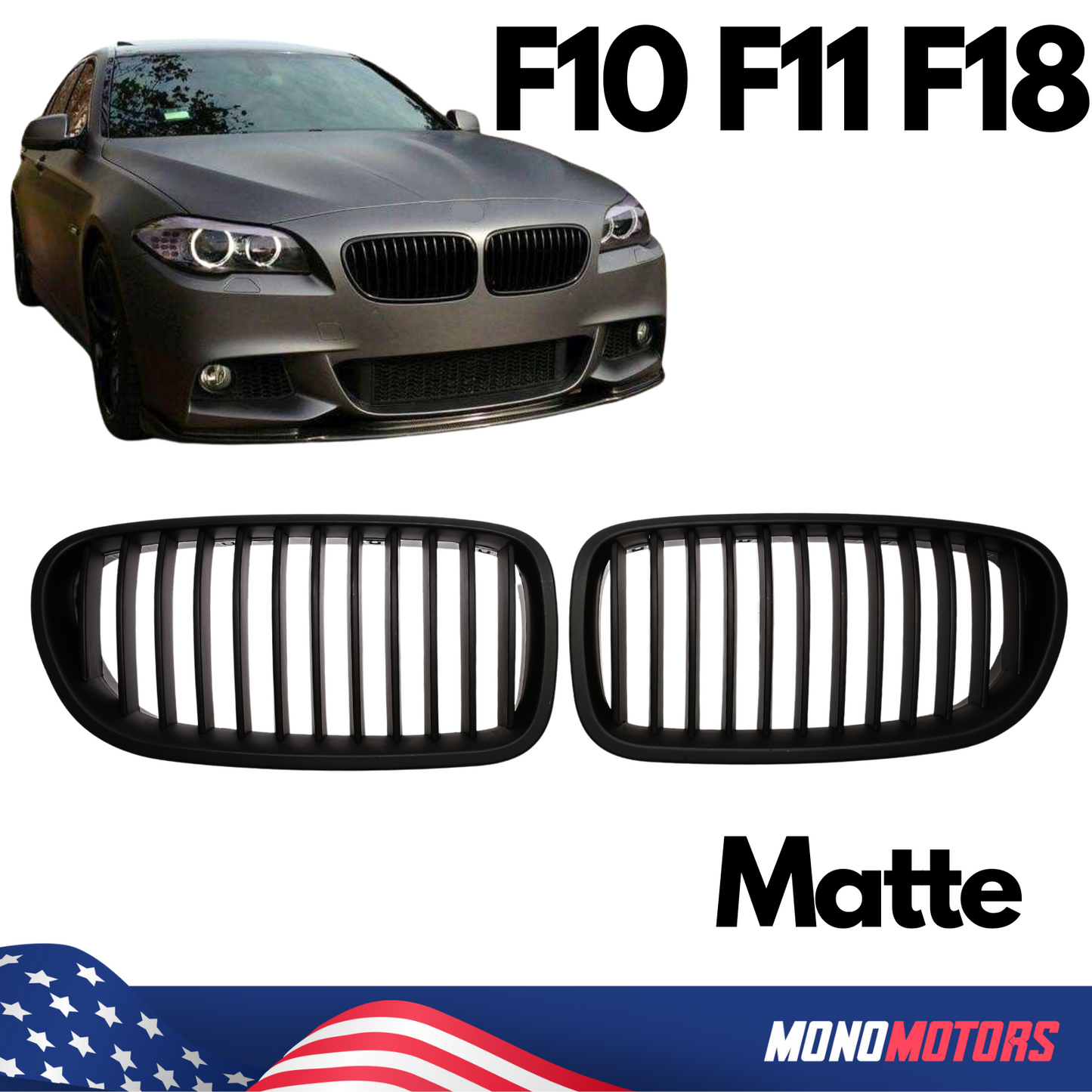Front Kidney Grille Grill for BMW F10 F11 F18 5 Series 528i 535i 550i 2010-16